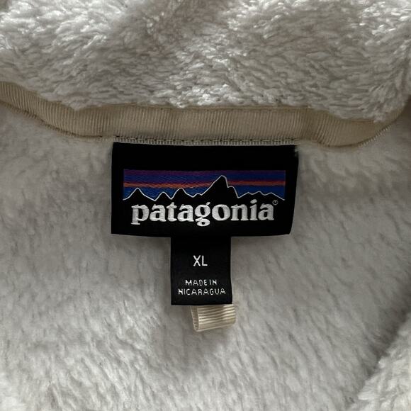 Patagonia Raw Linen White Cream X-Dye Retool Snap T Fleece Jacket Pullover XL - Picture 3 of 10